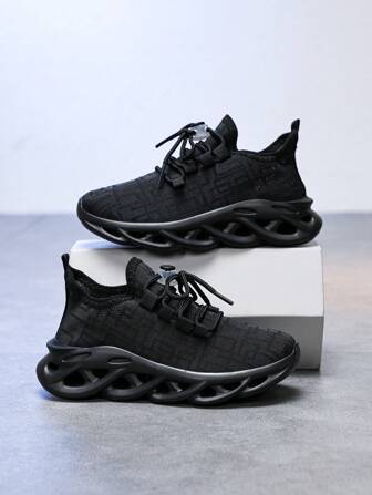 1 双女童休闲舒适低帮编织面料鞋，透气轻便防滑运动鞋，适合秋季散步和跑步，春秋款