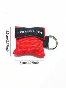 2pcs CPR Emergency Mask Portable Keychain With One-Way Valve Breathing Mask First Aid Rescue Emergency Kit Disposable CPR Mask Face Shield First Aid Mask Wallet With Coin Purse - Multicolor - View 6