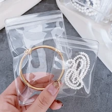 20 יחידות שקיות רוכסן Pvc שקופות לתכשיטים, שקיות אחסון חסינות לאבק ועמידות לחמצון, מתאימות לאחסון תכשיטים ואביזרים קטנים - ריבוי צבעים - ראה 1