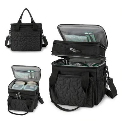 Large Capacity Insulated Tote Bag, Waterproof Outdoor Lunch Box, Dual Layer Picnic Refrigerator Bag Lunch Bag Lunchbox Lunch Bag Women School Teacher Camping Back To School Cooler Bag Classroom Bento Kitchen Insulated Lunch Bag TravelWomanLunch Box Bag For Women LadiesSchool Supplies Stuff Accessories