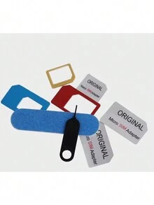 Nano Micro Sim Card Adapter Kit File Key - 화이트 - 보기 5