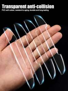 4pcs/Set Car Collision Avoidance Strips, Invisible Car Door Scratch Guards, Automotive Sealing Strips - Clear - View 8