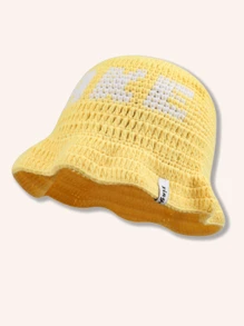 1pc  Street Hip-Hop Red Fisherman Beanie Knit Hat With CAKE Letter, Female Warm Headband Hat Handmade Crochet Wave Edge Ruffle Hat,Autumn/Winter Cute,Men's Vintage Street Style Knitted Hat Fashion Cool Bucket Hat Autumn And Winter Fashion Hat