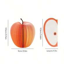 1 Piece Of 100 Page Cute Fruit Sticker, Bview Art Creative DIY Fruit Notebook, Stationery Office Apple Green Pear Postcard, Stationery Office Stationery, Bview Art Creative, Easy To Write Wishes, Mother's Day Gift Label,School Supplies,Back To School - Multicolor - View 5