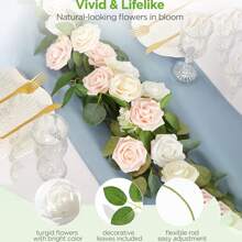 10/25 peças Flores artificiais multicoloridas, espuma de marfim de cor verdadeira, rosas falsas com hastes, buquê de casamento faça você mesmo, arranjo central de chá de panela multicolorido, decoração de mesa de festa, embalagem de saco OPP (excluindo caixa), dia dos namorados, presente - Multicolorido - Ver 3