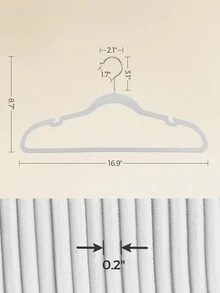 SONGMICS 50 个装衣架，天鹅绒衣架，防滑衣架，带肩部凹槽，裤杆，360° 旋转挂钩，节省空间，16.9 英寸长，适用于衣柜，白色、黑色、紫色、粉色、灰色、鸽灰色、沙米色、淡蓝色、森林绿、春季、极简主义、夏季上衣 - 白色 - 查看 4