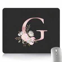 1个A-Z方形鼠标垫，粉色字母图案，电脑鼠标垫，笔记本鼠标垫，办公桌垫，平板电脑垫，返校季游戏鼠标垫，桌面配件，办公用品，办公桌配件，鼠标垫，桌面鼠标垫 - 彩色 - 查看 10