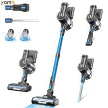 YOMA S100 Cordless Vacuum Cleaner, 350W Powerful Cordless Stick Vacuum, 7 Cell 2500mAh Battery Stick Vacuum Cordless Rechargeable, 6-In-1 Multifunction Lightweight Vacuum Cleaner For Home - Màu xanh lam - Xem 10