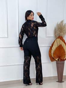 Women's Lace Set - 黑色 - 查看 2