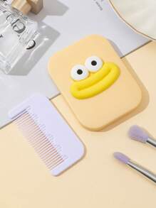 Gương trang điểm có thể gập lại dễ thương, Gương cầm tay sành điệu cho ký túc xá sinh viên, Gương trang điểm cần thiết khi du lịch, Gương thiết kế hoạt hình & Bộ lược - Nhiều màu - Xem 11