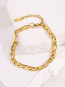 Camhanno 1 pieza de brazalete redondo plano de serpiente de acero inoxidable de moda casual simple, adecuado para uso diario, regalo para parejas