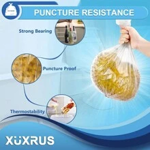 Small Bin Liners 15 Liter,66 Counts Clear Plastic Garbage Bags Wastebasket Trash Can Bin Liners For Pedal Bathroom Bedroom Office,Fit 15 Liter, 3Gal,Clear,Kitchen,Bathroom,Home,Household Suppliers - White - View 5