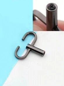 Accesorios de cadena para bolso, hebilla ajustable para acortar la longitud de la cadena de metal del bolso, convertidor, mosquetón, llaveros, dijes, gadgets como regalos para hombres - Negro - Ver 3