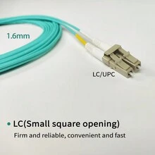 Optische Faser Patchkabel OM3 FTTH Innenbereich 10Gigabit Mehrmode Doppelkern Durchmesser 1,6mm LC/UPC-LC-UPC Faseroptikkabel Patchkabel Verlängerungskabel 3M