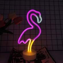 1 pièce Enseigne au néon de cactus, palmier, flamant rose, décoration fonctionnant sur batterie USB ou piles pour chambre, maison, salle de jeux, mariage, cadeau vibrant (piles non incluses)