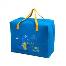 无纺布坚固手柄衣服袋大容量防刮可重复使用可爱储物袋旅行搬家收纳袋适合秋季家居装饰