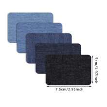 5 piezas Parches de hierro sobre para jeans, parches de tela multicolor, parches de denim para ropa, parches interiores para pantalones, parches de reparación de ropa
