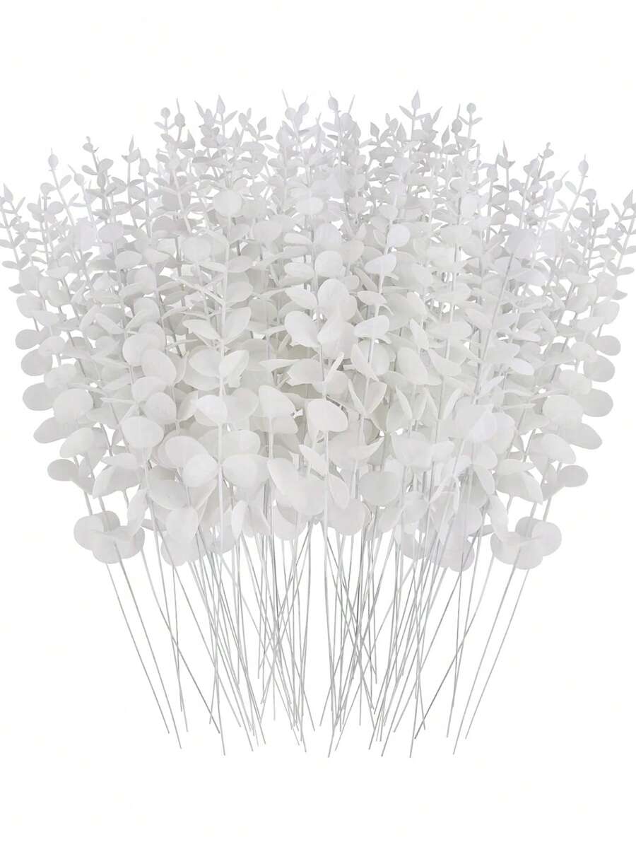 5/10/30/70 件桉树茎人造植物仿桉树枝仿桉树茎用于婚礼花束波西米亚风家居花艺布置农舍装饰、情人节、礼物