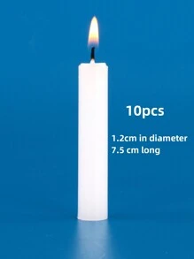 10pcs Long-Stemmed Common Household Lighting Candles, Smokeless And Odorless, White & Red Emergency Cylindrical Candles For Creating Atmosphere And Decoration - Ideal Choice For Bars And Western Restaurants. Romantic Dinner Candles Suitable For Weddings, Birthday Parties, And Power Outages As Home Decorations.Halloween,Spooky,Autumn,Festival,Holiday Christmas,Winter,Holiday,Festival,Room Decor,Gifts - Multicolor - View 22