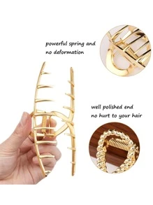 1pc/3PCS Metal Large Hair Claw Clips For Thick Heavy Hair, Big Non-Slip Hair Catch Barrette Jaw Clamp, Strong Hold Claw Barrettes For Long Hair, Fashion Hair Styling Accessories For Women Girls Y2k, School Stuff, College Fall Winter Hair Clip Hair Accessories For Women For Vacation Outfits Woman