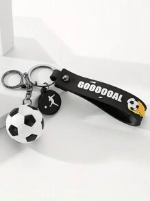 1pc Durable Multi-Color Football/Soccer Pendant, Key Chain, Resin Crafted, Fashion Sports Fan Accessory