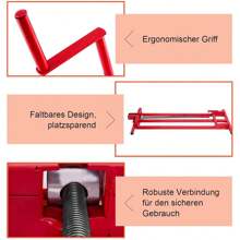 Lawn Tractor Lifting Device, Lawn Mower Lift 400 Kg, Tipping Device Ride-On Mower, Telescopic Garden Lawn Mower Jack Lifter, 11.5-77cm Continuously Adjustable, Red - 紅色 - 查看 5