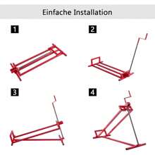 Lawn Tractor Lifting Device, Lawn Mower Lift 400 Kg, Tipping Device Ride-On Mower, Telescopic Garden Lawn Mower Jack Lifter, 11.5-77cm Continuously Adjustable, Red - 紅色 - 查看 4