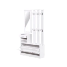 Combination Model Gate Cabinet With Shoe Cabinet+Hang Shelf+ Mirror - trắng - Xem 5