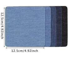 5 piezas Parches de hierro sobre para jeans, parches de tela multicolor, parches de denim para ropa, parches interiores para pantalones, parches de reparación de ropa