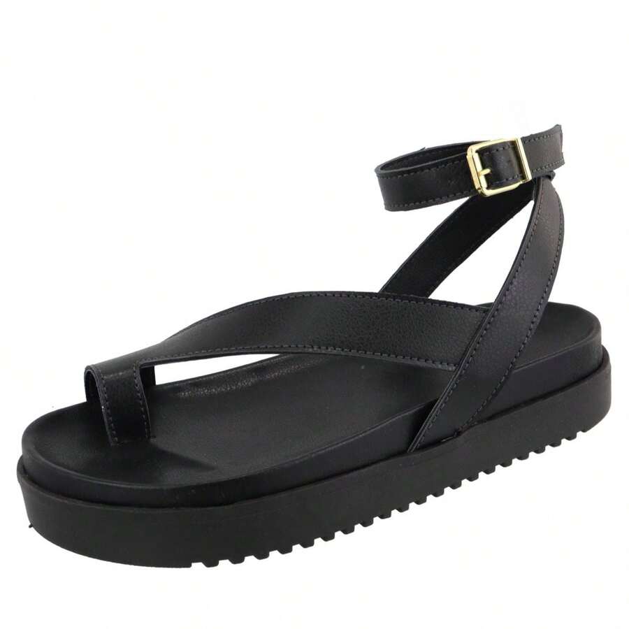 Women's Gladiator Toe Platform Sandal Launch 2025 - màu đen - Xem 1