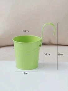 1 件金属铁悬挂花盆，阳台花盆带可拆卸挂钩，壁挂式水桶，多肉植物篮，适用于户外花园盆栽 - 彩色 - 查看 17