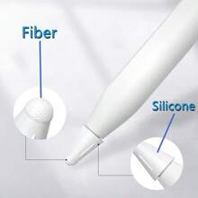 Compatible With Apple Pencil Tips Cover, Silicone Fiber Nibs Case, Writing Noiseless Non-Slip Silicone Fiber Nib Cap Case Compatible With Apple Pencil 2 Generation And 1st Gen (Mix)