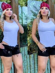 Black Fitted Swimsuit Body - trắng - Xem 2