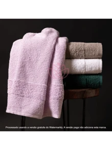 Kit 5 Luxury Millenium Bath Towels 500g Thick 100% Cotton - 粉色 - 查看 1