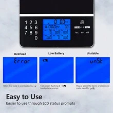 Nutrition Food Scale, Digital Food Scale For Weight Loss,Calorie Counting Scale, Meal Prep Scale, And Weight Loss Scale(Batteries Not Included)