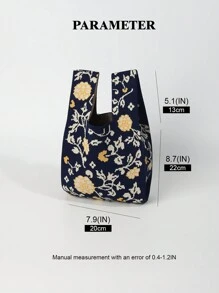 حقيبة كروشيه زهرية قابلة للطي خفيفة الوزن، حقيبة كتف، أنيقة وعصرية بأسلوب بوهيمي للنساء ل- الكلية/العطلات