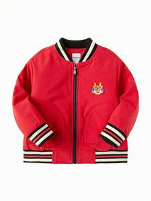 Balabala 男童外套2024新款春季牛年小男孩棉衣外套新年衣服潮 - 中國紅 - 查看 4