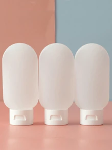 3 件装旅行便携式可再填充瓶，紧凑型化妆品、洗发水和乳液分配器套装，非常适合假期 - 彩色 - 查看 9