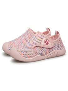 1 par de zapatos para bebé, zapatos para primeros pasos de niños y niñas pequeños, zapatillas transpirables y ligeras antideslizantes