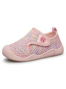 1 par de zapatos para bebé, zapatos para primeros pasos de niños y niñas pequeños, zapatillas transpirables y ligeras antideslizantes