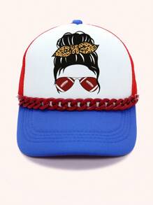 Cadena para gorra de béisbol, decoración para el sombrero con cuentas de piedra y eslabones de acrílico, regalo navideño - Multicolor - Ver 34