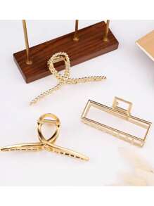 1pc/3PCS Metal Large Hair Claw Clips For Thick Heavy Hair, Big Non-Slip Hair Catch Barrette Jaw Clamp, Strong Hold Claw Barrettes For Long Hair, Fashion Hair Styling Accessories For Women Girls Y2k, School Stuff, College Fall Winter Hair Clip Hair Accessories For Women For Vacation Outfits Woman