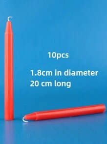 10pcs Long-Stemmed Common Household Lighting Candles, Smokeless And Odorless, White & Red Emergency Cylindrical Candles For Creating Atmosphere And Decoration - Ideal Choice For Bars And Western Restaurants. Romantic Dinner Candles Suitable For Weddings, Birthday Parties, And Power Outages As Home Decorations.Halloween,Spooky,Autumn,Festival,Holiday Christmas,Winter,Holiday,Festival,Room Decor,Gifts - Multicolor - View 14