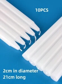 10pcs Long-Stemmed Common Household Lighting Candles, Smokeless And Odorless, White & Red Emergency Cylindrical Candles For Creating Atmosphere And Decoration - Ideal Choice For Bars And Western Restaurants. Romantic Dinner Candles Suitable For Weddings, Birthday Parties, And Power Outages As Home Decorations.Halloween,Spooky,Autumn,Festival,Holiday Christmas,Winter,Holiday,Festival,Room Decor,Gifts - Multicolor - View 19