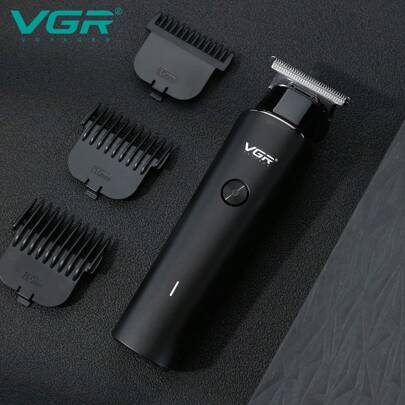  Máquina de corte VGR Zero Recargable, Recortadora de barba, Cortapelos eléctrico profesional inalámbrico para hombres V-933