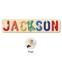 Personalized Name Puzzle, Baby Name Puzzle, Early Educational Toy For Baby Boys Or Girls, 3D Letter Puzzle Toy, Wooden Letter Puzzle, Easter, Halloween, Thanksgiving, Christmas Gift, Baby's 1st Birthday Gift, Wooden Puzzle, Personalized Gift, Birthday Gift, Customized Wooden Puzzle Toy, Anniversary Gift, Building Block Gift Set - Color - View 5