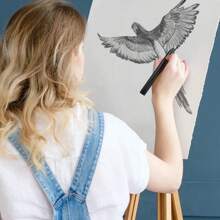 1 件快速擦除电动素描橡皮擦 - 适用于便携式艺术工具、艺术家和学生（不含电池）（部分配件颜色随机）