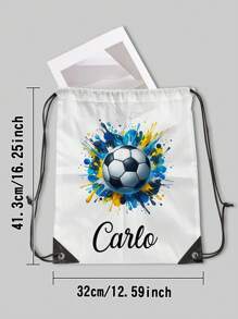 1pc Custom Drawstring Basketball Bags, Personalized Basketball Drawstring Bag, Custom Embroidered Basketball Drawstring Bag, Personalised Drawstring Bag, Basketball Drawstring Bag, Basketball Gift For Kid, Basketball Fan Drawstring Bag, Gift For Basketball Fan, Gift For Boyfriend - Multicolor - View 4