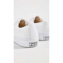 Converse Jack Purcell Canvas Sneakers - 白色/白色/黑色 - 查看 4
