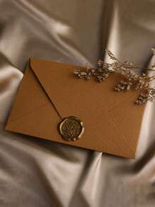 10个信封，办公信封，婚礼邀请函，西式商务邀请函，节日礼物，派对装饰信封卡，多种款式和颜色纹理，DIY手工收纳，纯色邀请函，返校季情人节 - 彩色 - 查看 2